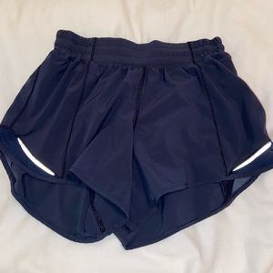 navy lululemon shorts size 6 and 4” inseam